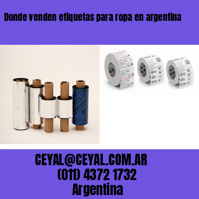 Donde venden etiquetas para ropa en argentina