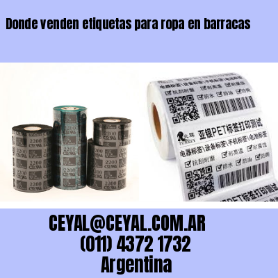 Donde venden etiquetas para ropa en barracas