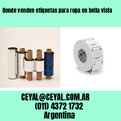 Donde venden etiquetas para ropa en bella vista