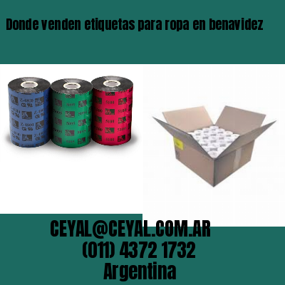 Donde venden etiquetas para ropa en benavidez