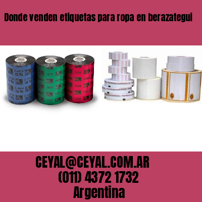 Donde venden etiquetas para ropa en berazategui