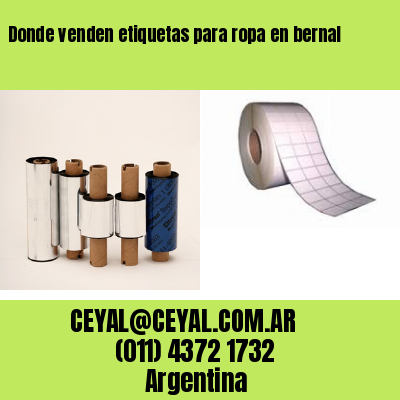 Donde venden etiquetas para ropa en bernal