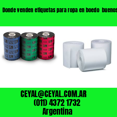 Donde venden etiquetas para ropa en boedo  buenos aires