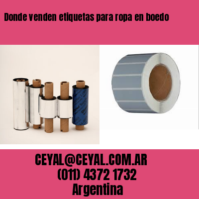 Donde venden etiquetas para ropa en boedo