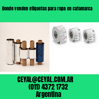 Donde venden etiquetas para ropa en catamarca