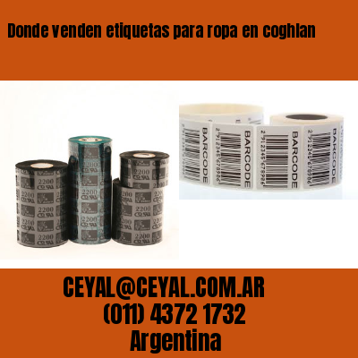 Donde venden etiquetas para ropa en coghlan