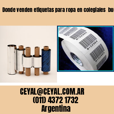 Donde venden etiquetas para ropa en colegiales  buenos aires