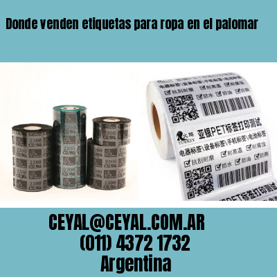 Donde venden etiquetas para ropa en el palomar