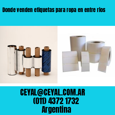Donde venden etiquetas para ropa en entre rios