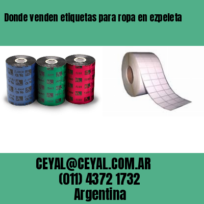 Donde venden etiquetas para ropa en ezpeleta