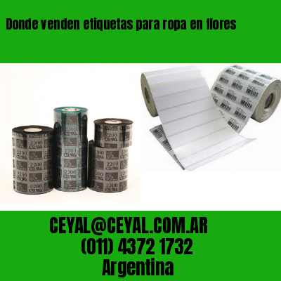 Donde venden etiquetas para ropa en flores