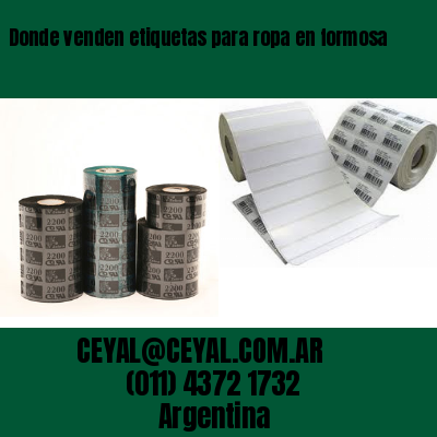 Donde venden etiquetas para ropa en formosa