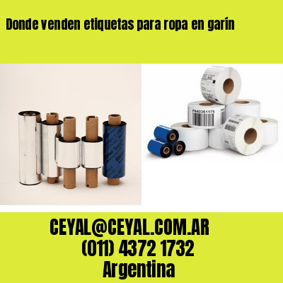 Donde venden etiquetas para ropa en garín
