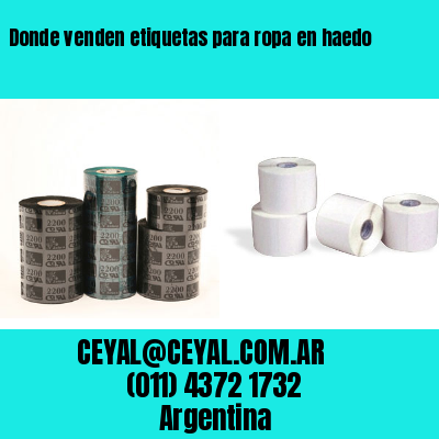 Donde venden etiquetas para ropa en haedo
