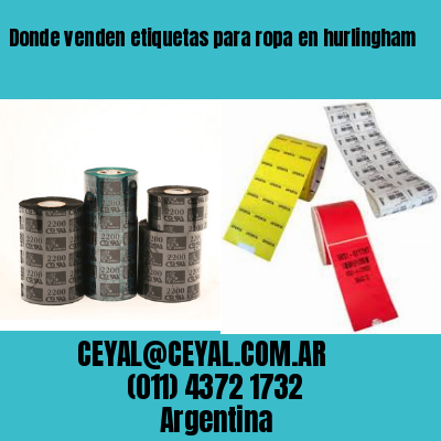 Donde venden etiquetas para ropa en hurlingham
