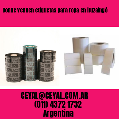 Donde venden etiquetas para ropa en ituzaingó