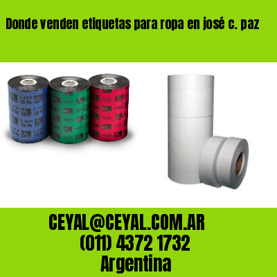 Donde venden etiquetas para ropa en josé c. paz