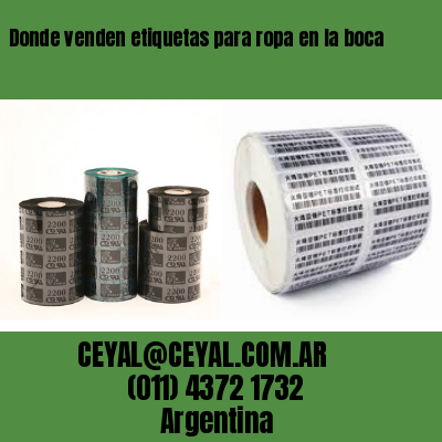 Donde venden etiquetas para ropa en la boca