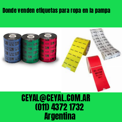 Donde venden etiquetas para ropa en la pampa