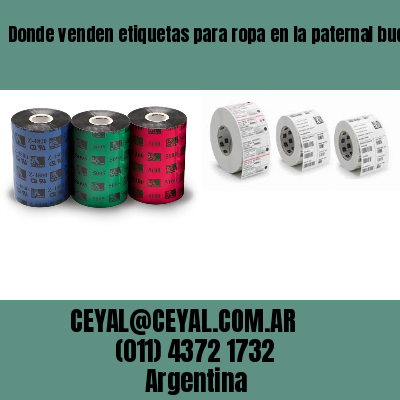 Donde venden etiquetas para ropa en la paternal buenos aires