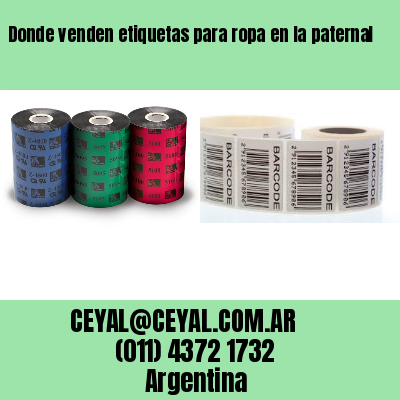 Donde venden etiquetas para ropa en la paternal