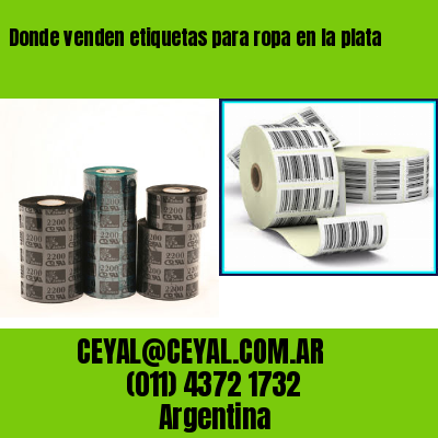Donde venden etiquetas para ropa en la plata