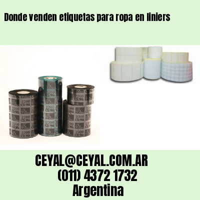 Donde venden etiquetas para ropa en liniers