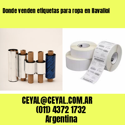 Donde venden etiquetas para ropa en llavallol
