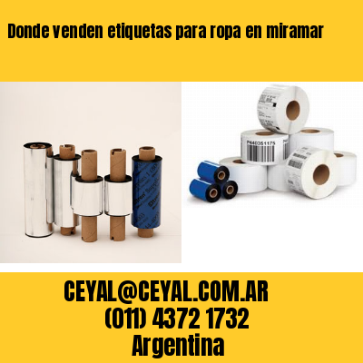 Donde venden etiquetas para ropa en miramar