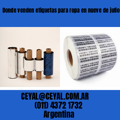 Donde venden etiquetas para ropa en nueve de julio