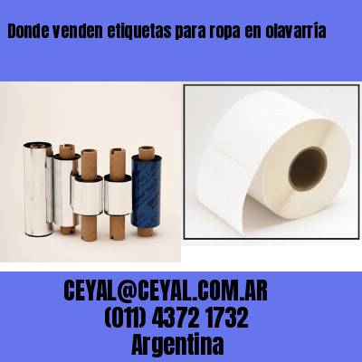 Donde venden etiquetas para ropa en olavarría