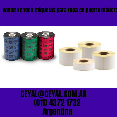 Donde venden etiquetas para ropa en puerto madero  buenos aires