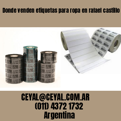 Donde venden etiquetas para ropa en rafael castillo