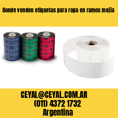 Donde venden etiquetas para ropa en ramos mejía