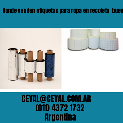 Donde venden etiquetas para ropa en recoleta  buenos aires