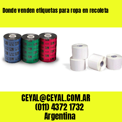 Donde venden etiquetas para ropa en recoleta