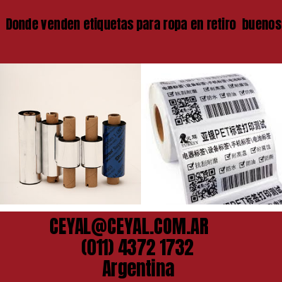 Donde venden etiquetas para ropa en retiro  buenos aires