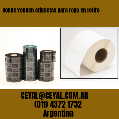 Donde venden etiquetas para ropa en retiro