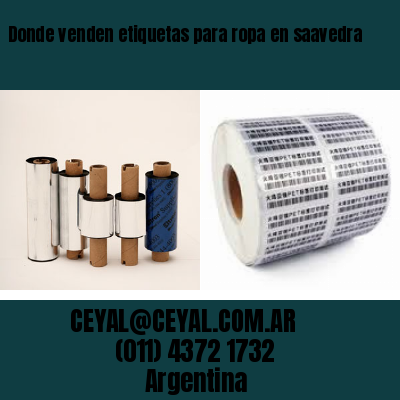 Donde venden etiquetas para ropa en saavedra