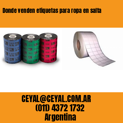 Donde venden etiquetas para ropa en salta