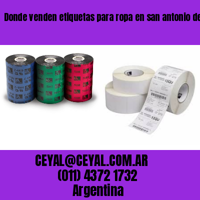 Donde venden etiquetas para ropa en san antonio de areco