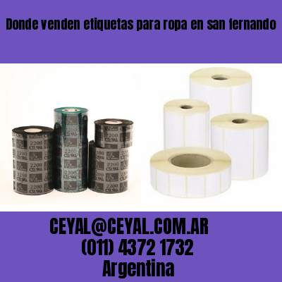 Donde venden etiquetas para ropa en san fernando