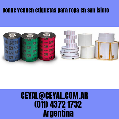 Donde venden etiquetas para ropa en san isidro
