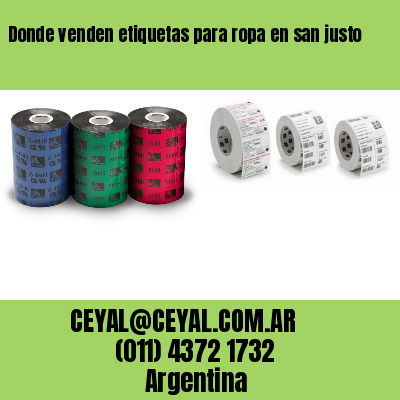 Donde venden etiquetas para ropa en san justo