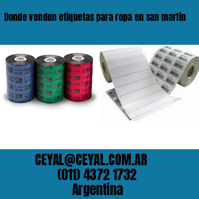 Donde venden etiquetas para ropa en san martín