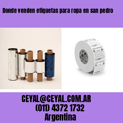 Donde venden etiquetas para ropa en san pedro