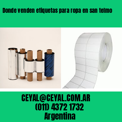 Donde venden etiquetas para ropa en san telmo