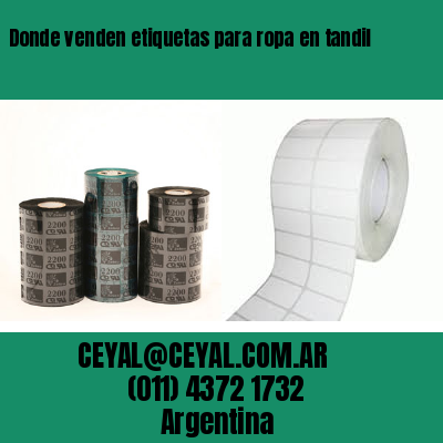 Donde venden etiquetas para ropa en tandil