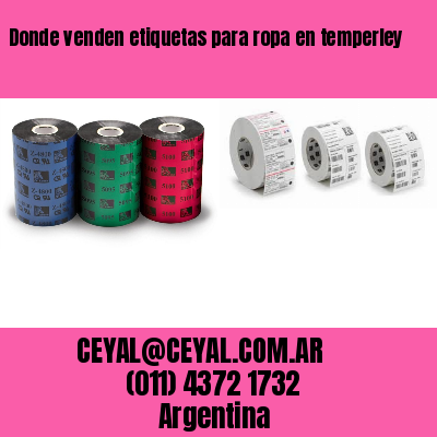 Donde venden etiquetas para ropa en temperley