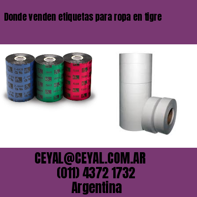Donde venden etiquetas para ropa en tigre